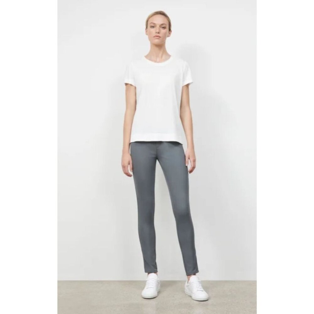 Lafayette 148 Mercer Womens Pants jeans Size 12 gray Cotton ankle midrise skinny